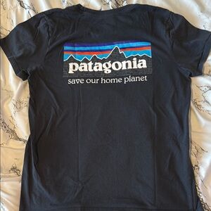 Patagonia Women’s “Save Our Home Planet” Graphic Tee | Charcoal Black | Small